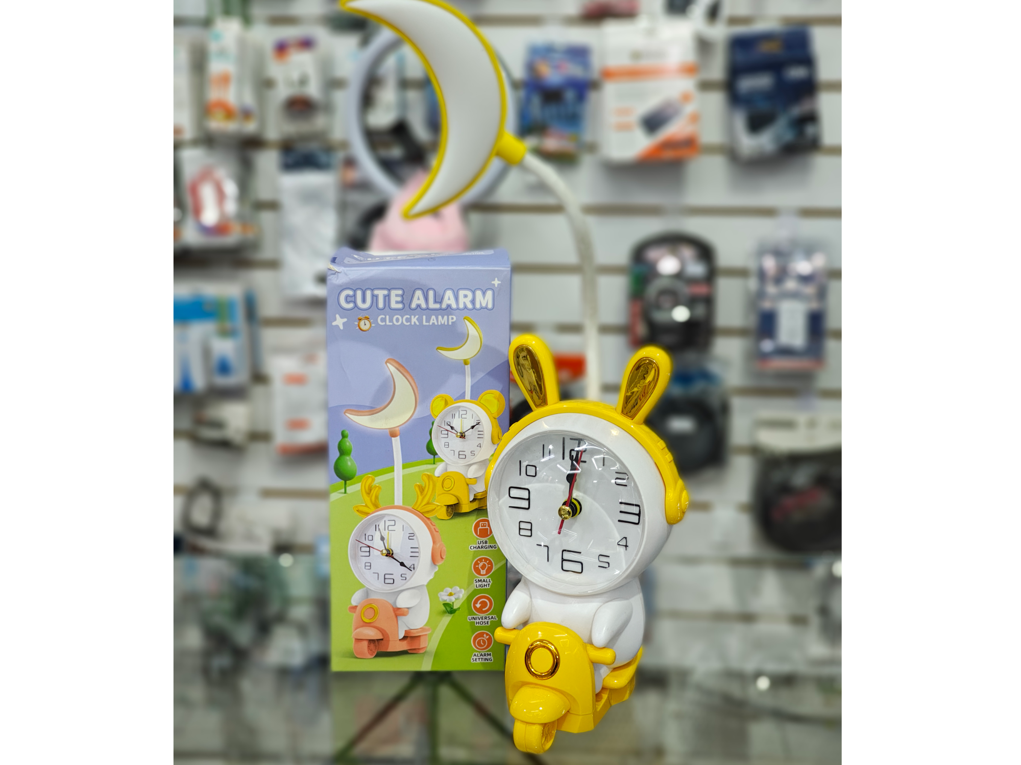 LÁMPARA ESCRITORIO MOTO RELOJ