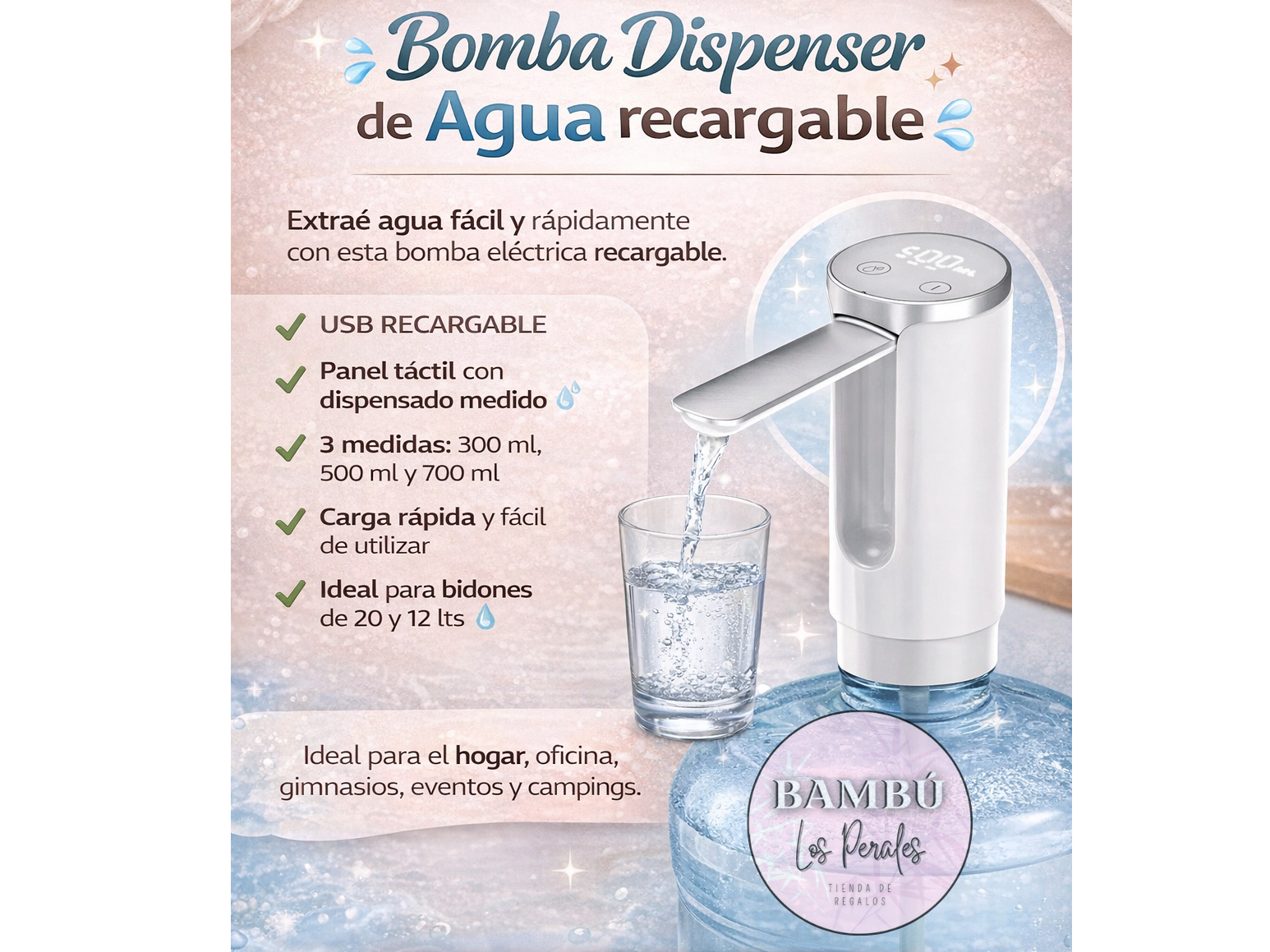 Bomba dispenser de Agua