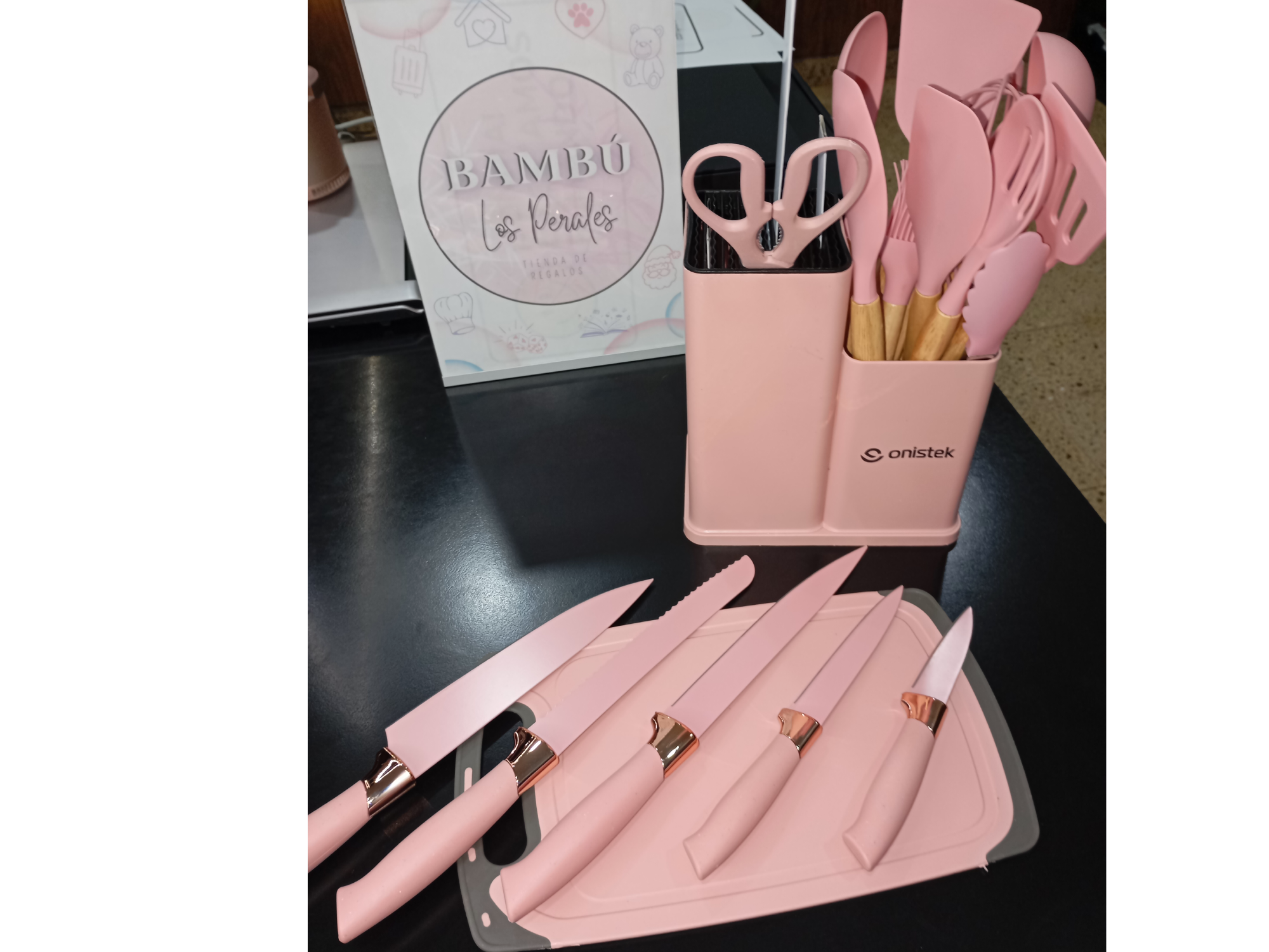 Set utensillios de cocina + cuchillos - 19piezas