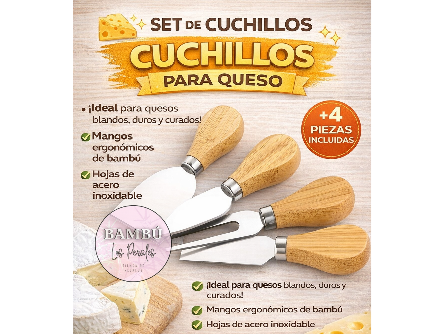 Set de Cuchillos para Quesos
