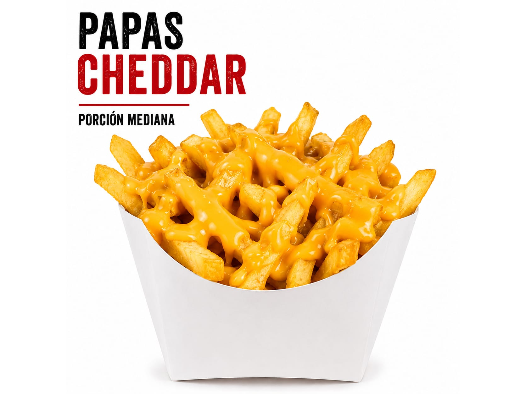Papas con cheddar