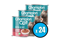 Caja Lata Champion Cat 315gr x24 unidades