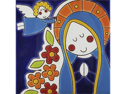 Virgen con Angel 15X15