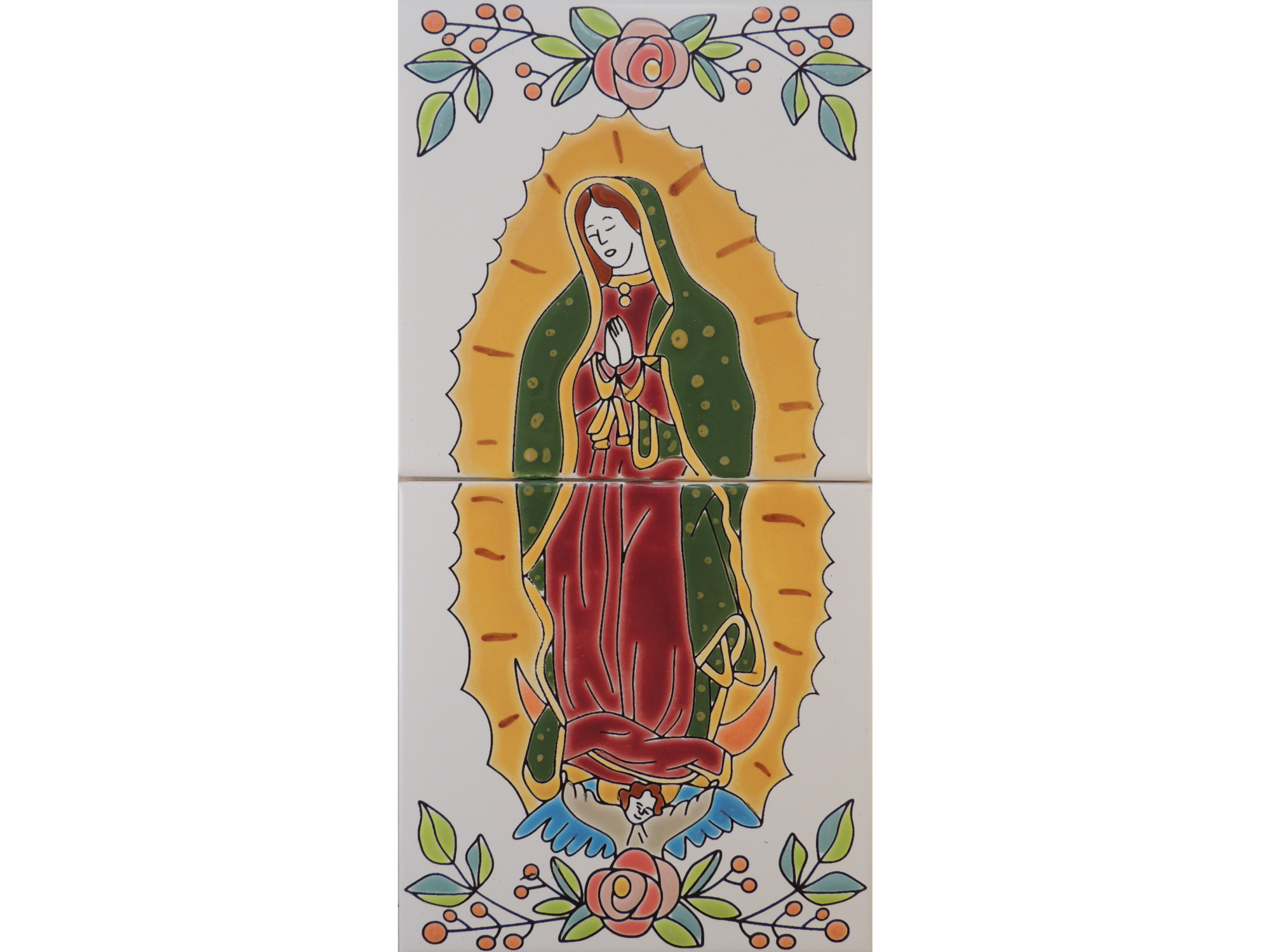 VIRGEN DE GUADALUPE - 15X30 CM FONDO BLANCO