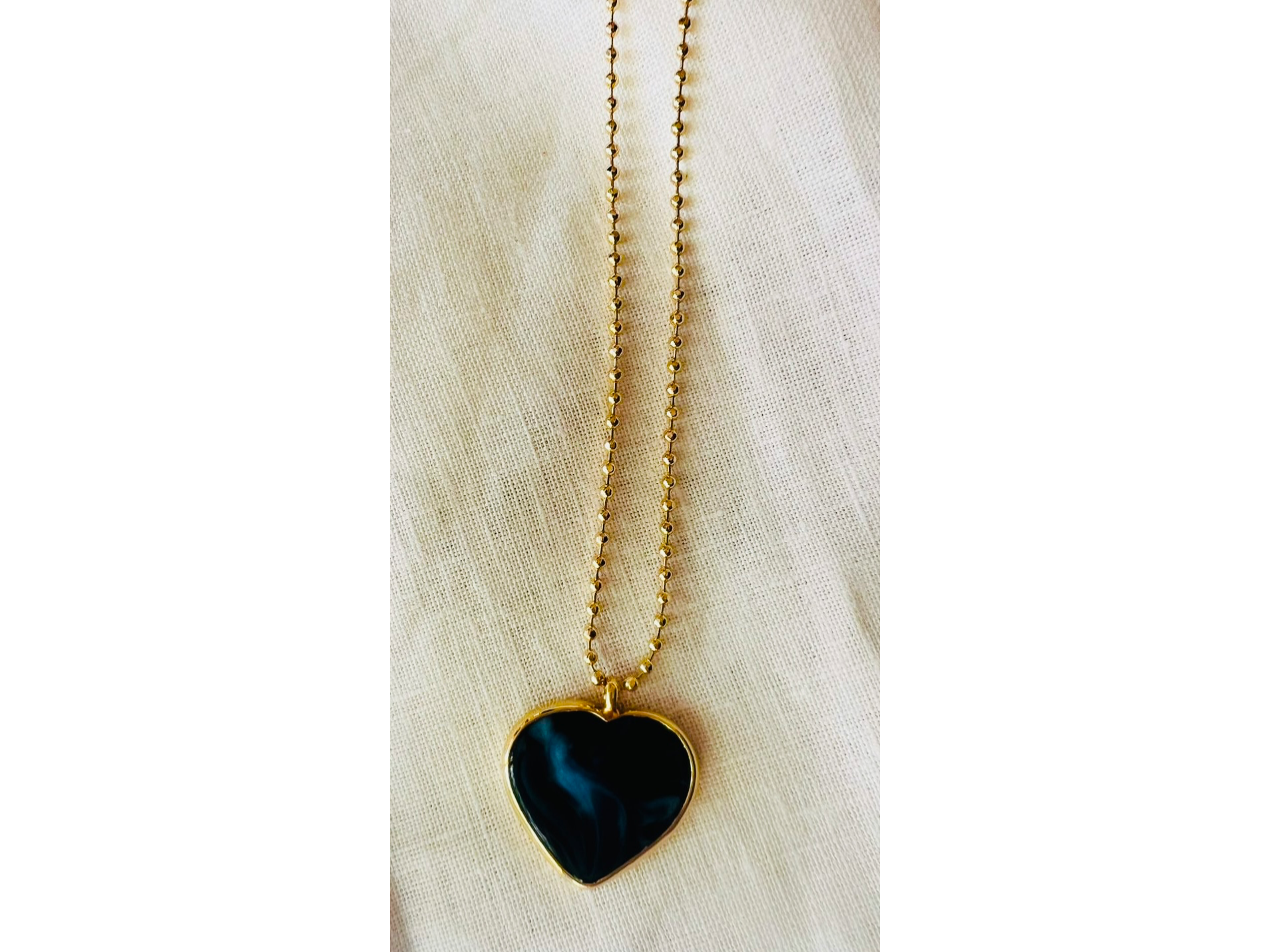 Cadena corazón grande color