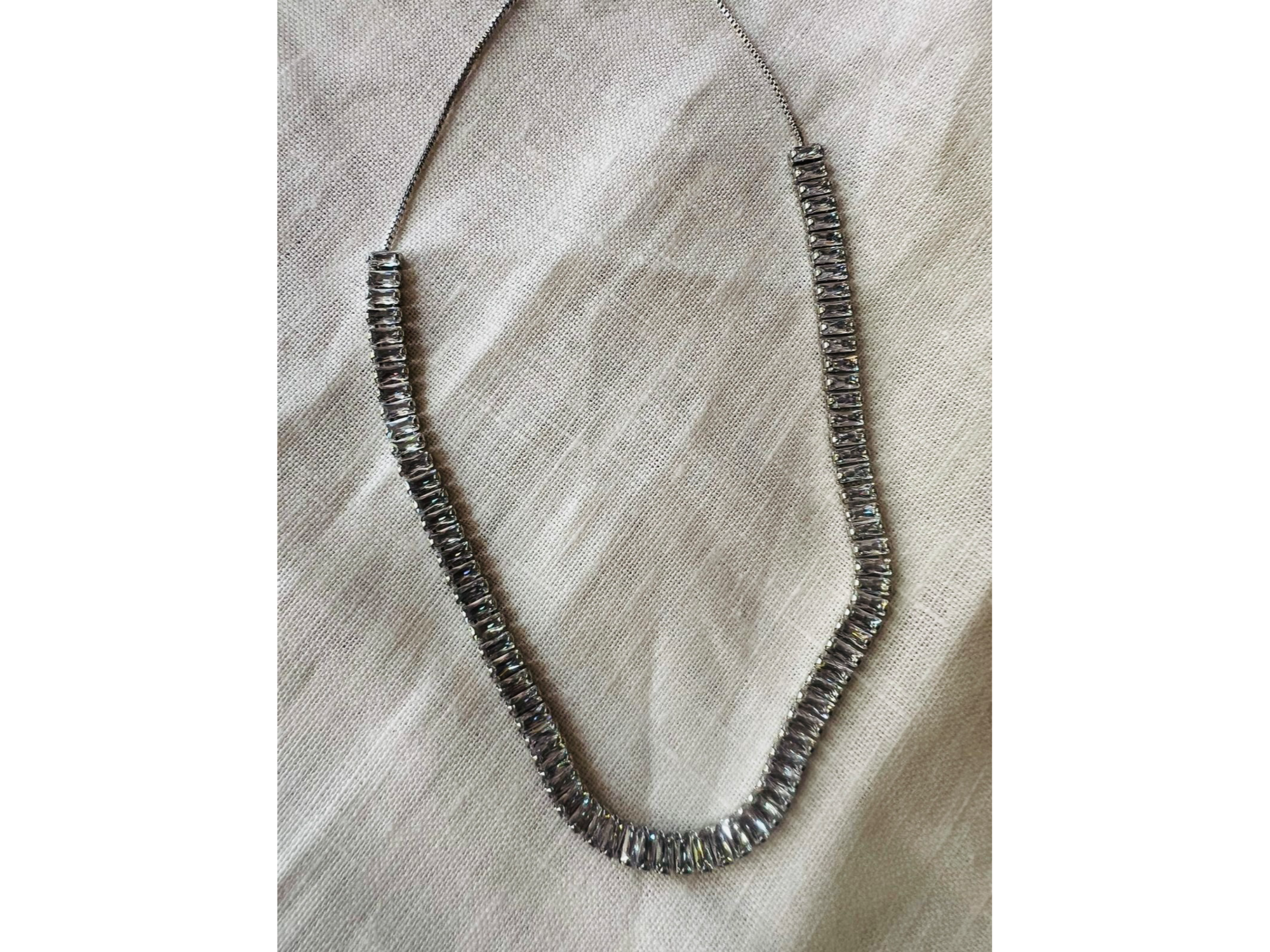 Cadena strass/plateada