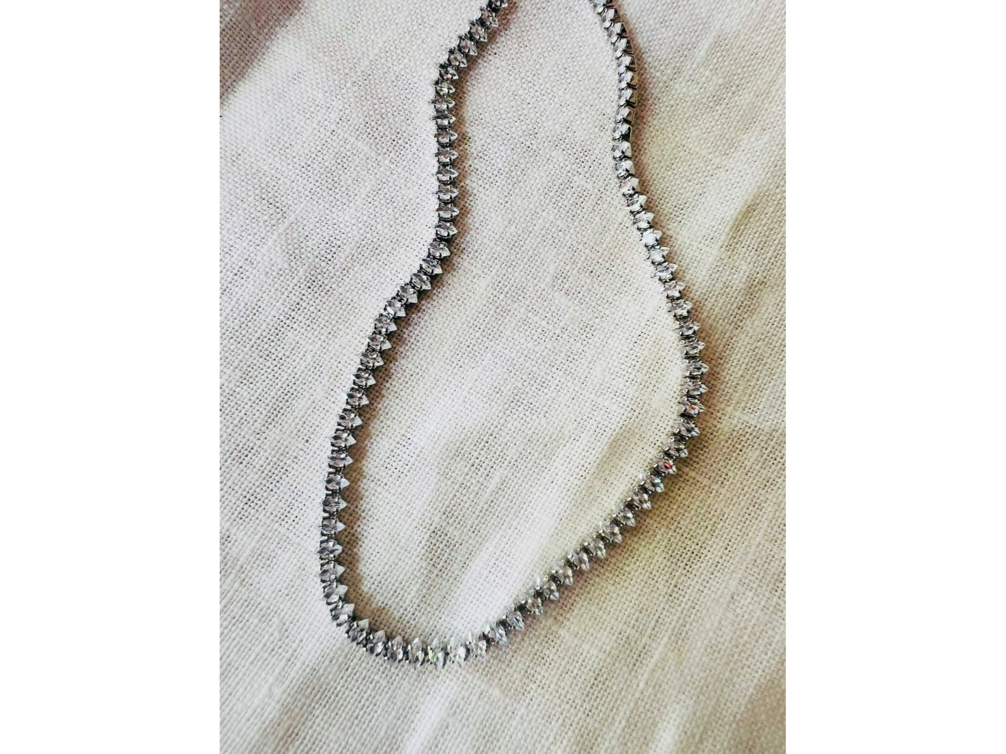 Collar strass/ plateado