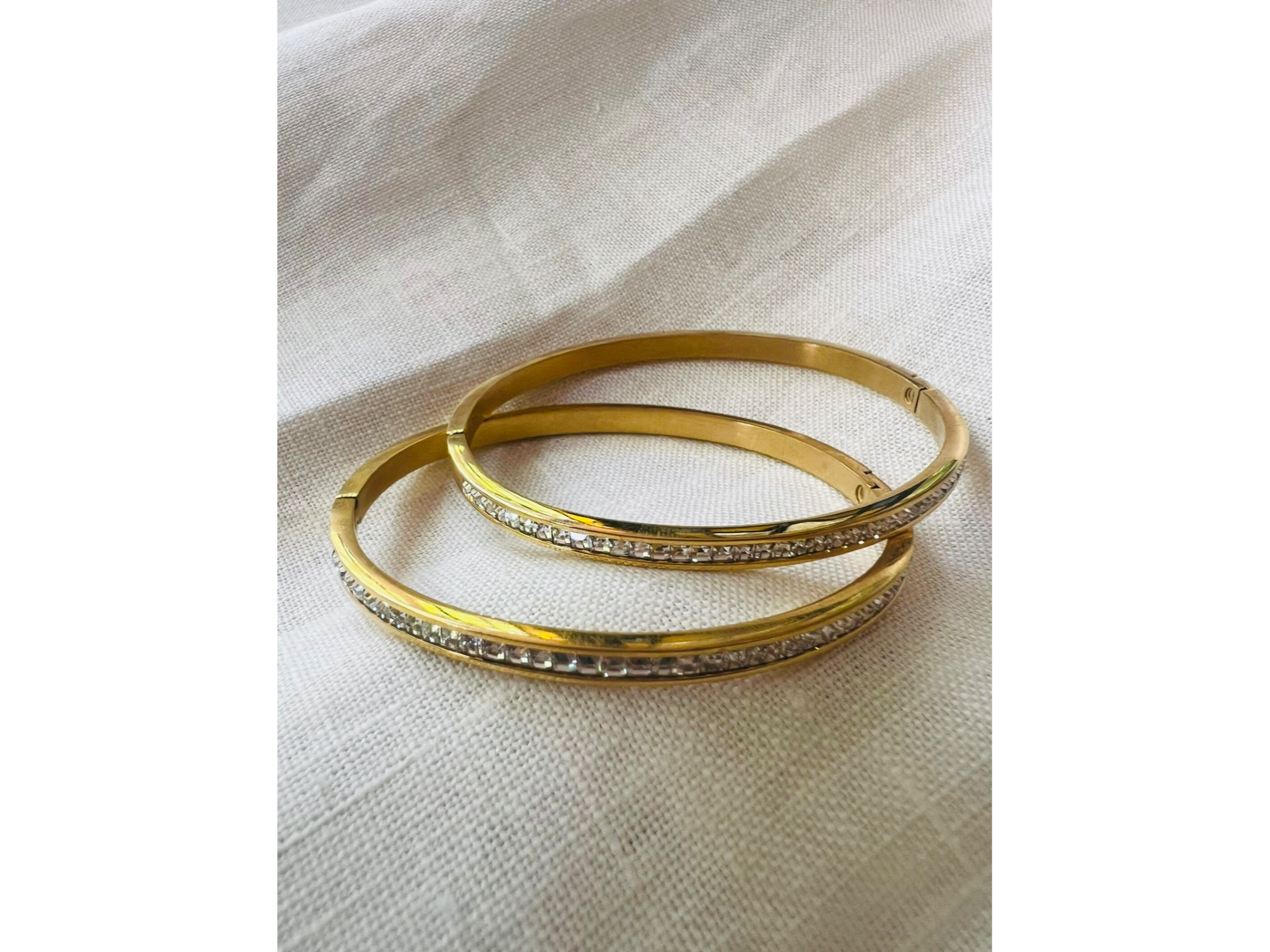 Pulsera dorada/strass