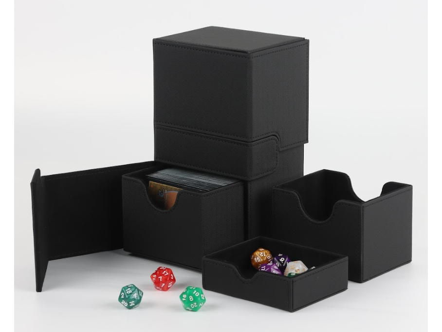 Deckbox de cuero 200+ compartimento dados