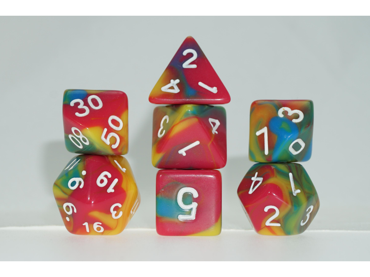 Set de 7 dados diseño especial