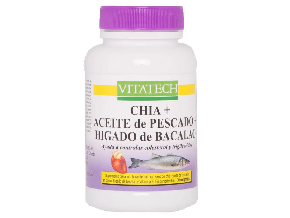 VITATECH – ACEITE DE PESCADO + CHIA + BACALAO 30CAPS