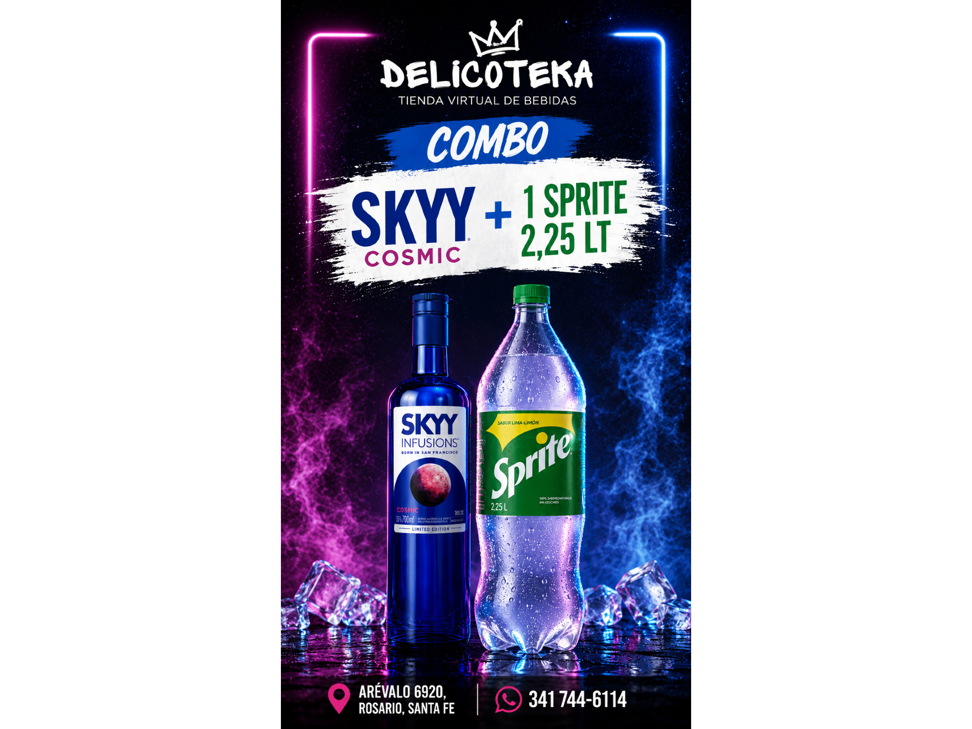 Combo Skyy Cosmic + 1 Sprite 2.25 lt