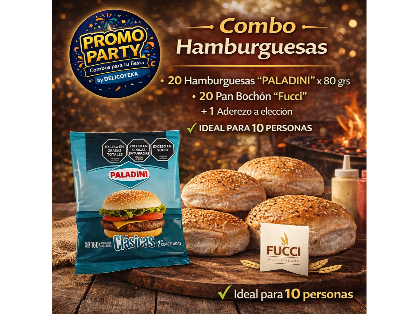 Combo "Paladini 80 grs x 20 uni