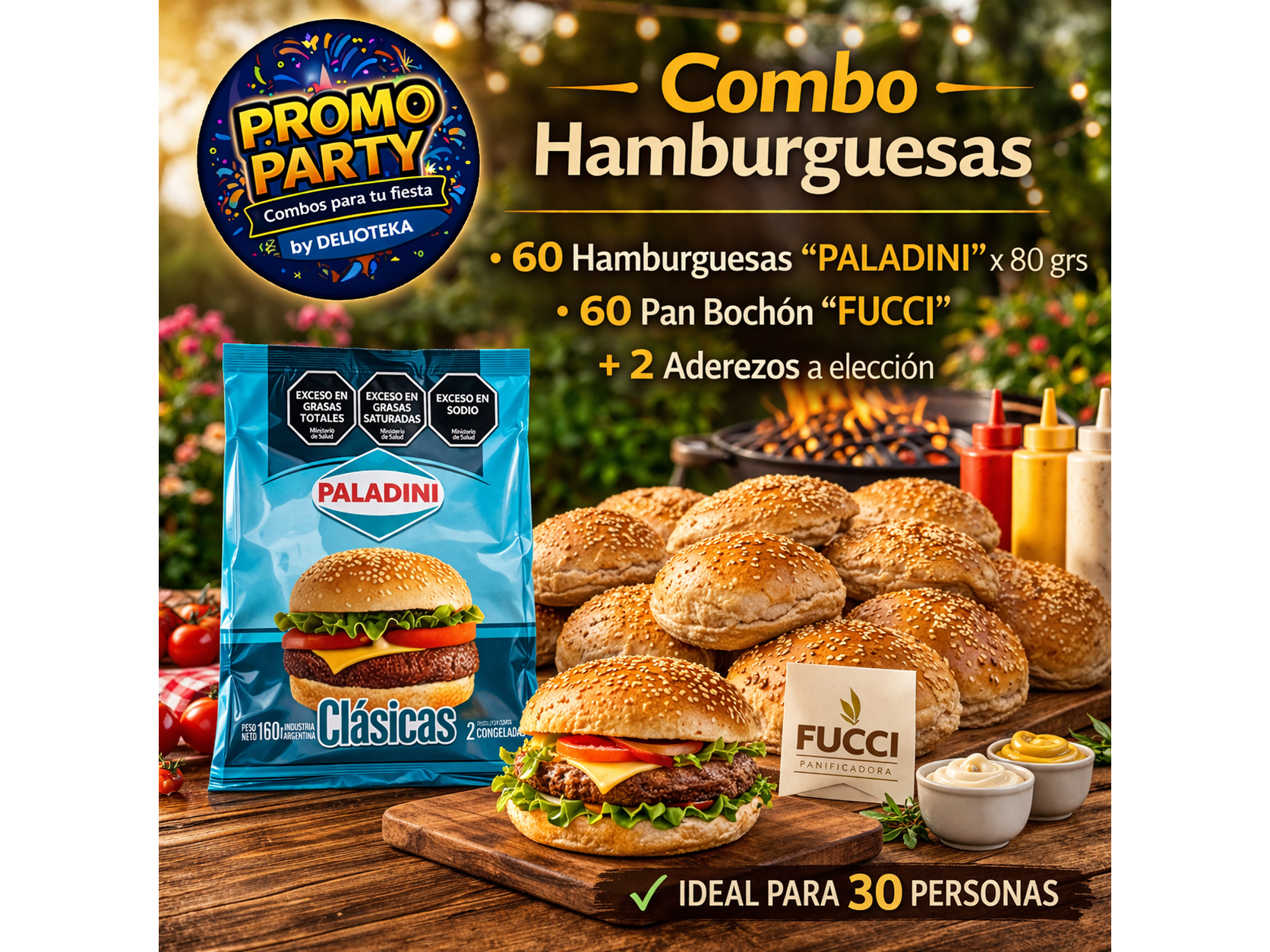 Combo "Paladini 80 grs x 60 uni