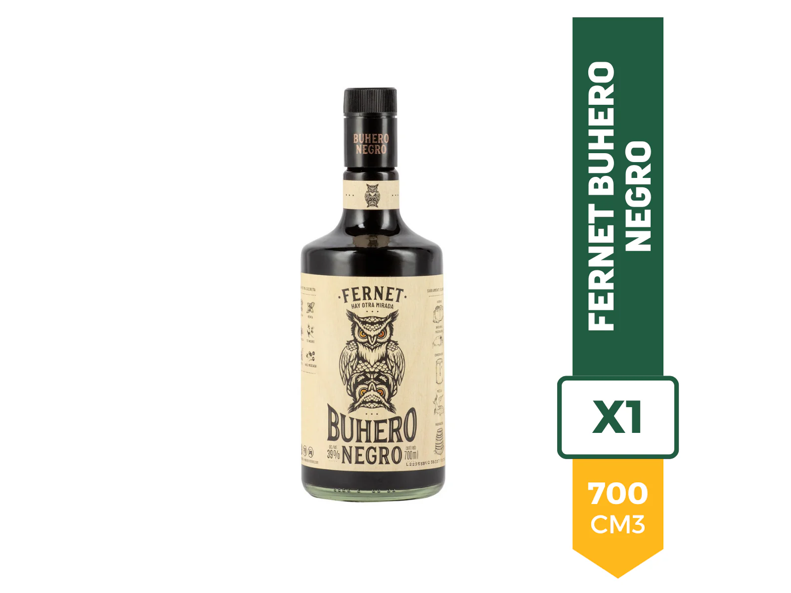 Fernet Buhero Negro 700 ml x uni