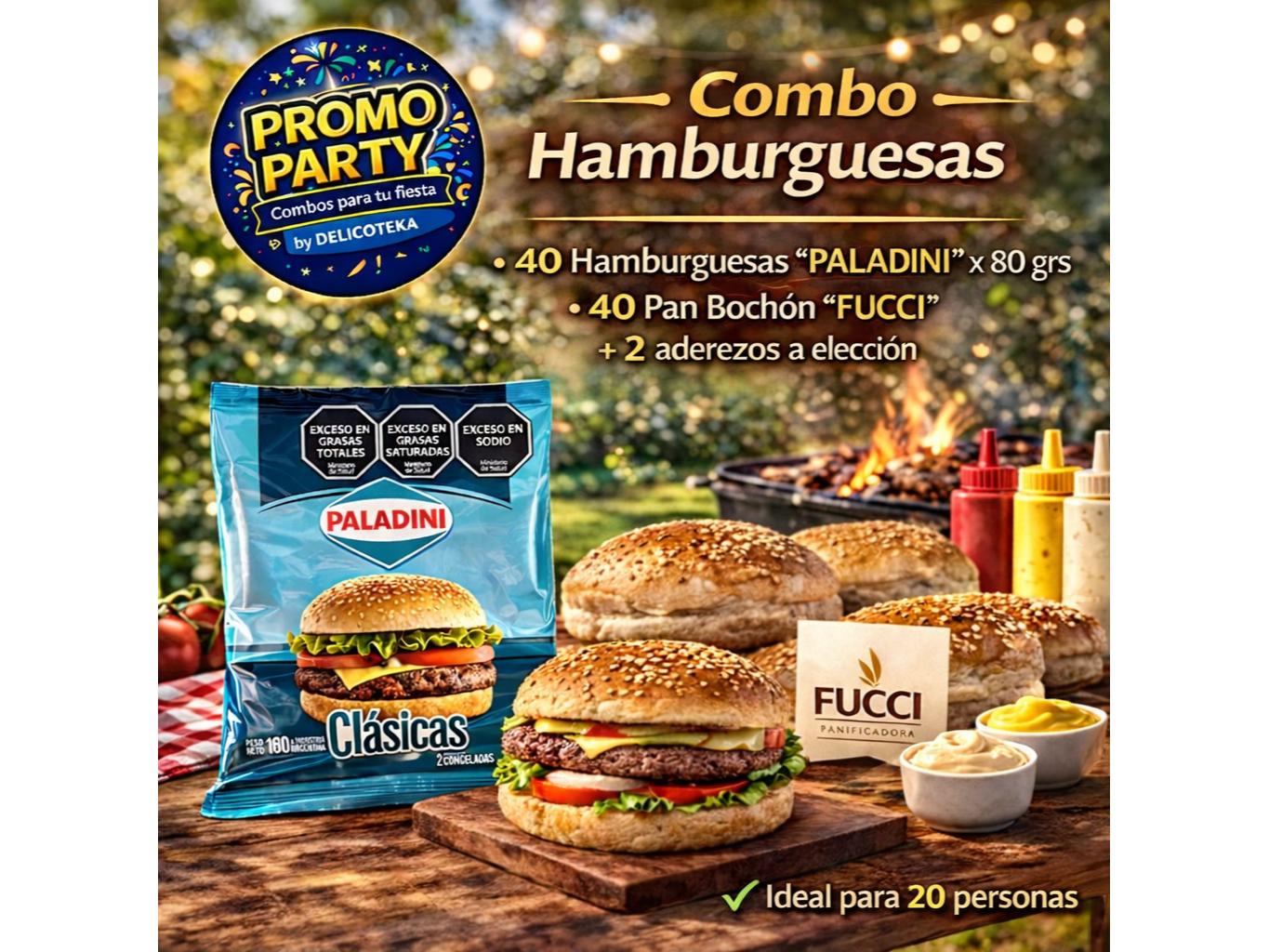 Combo "Paladini 80 grs x 40 uni