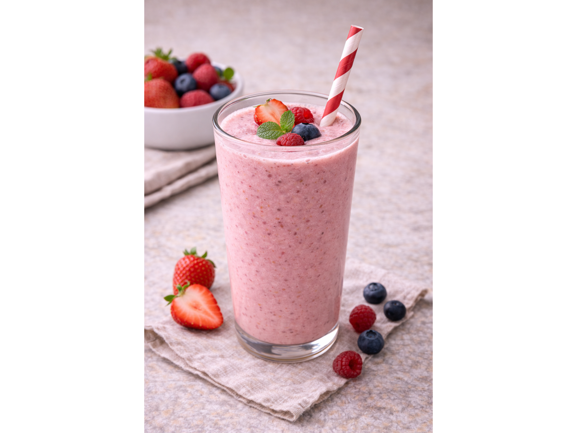 LICUADO DE FRUTOS ROJOS O FRUTILLAS