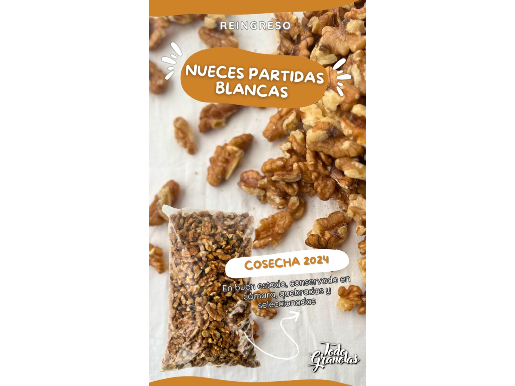 Nueces cuartos blancos | x kg