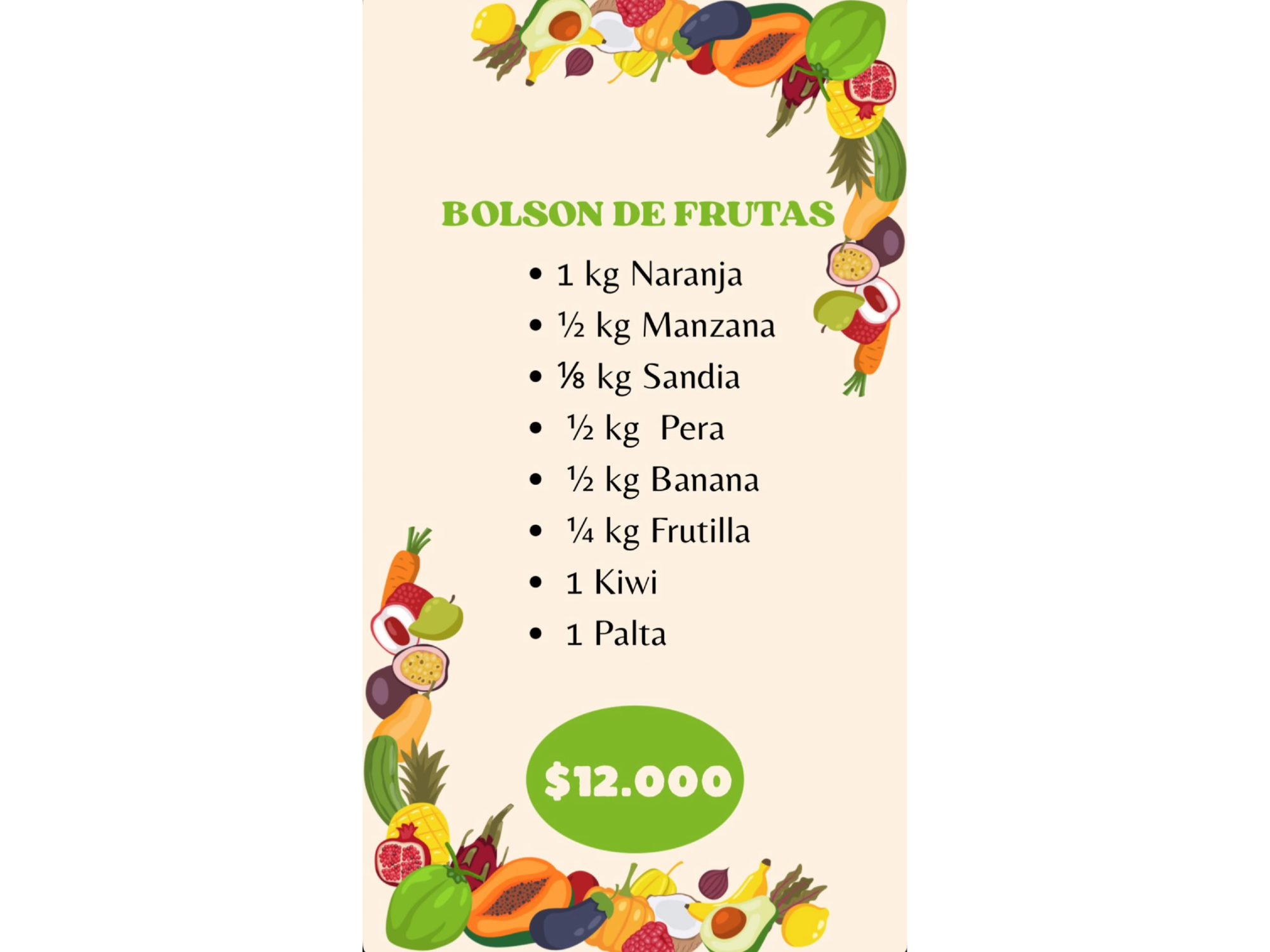 Bolsón Frutal