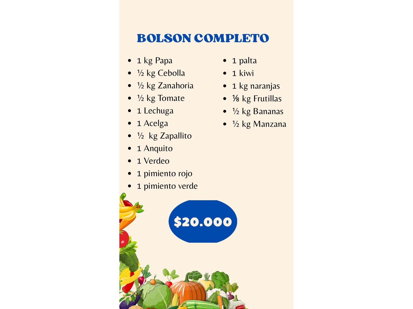 Bolsón COMPLETO