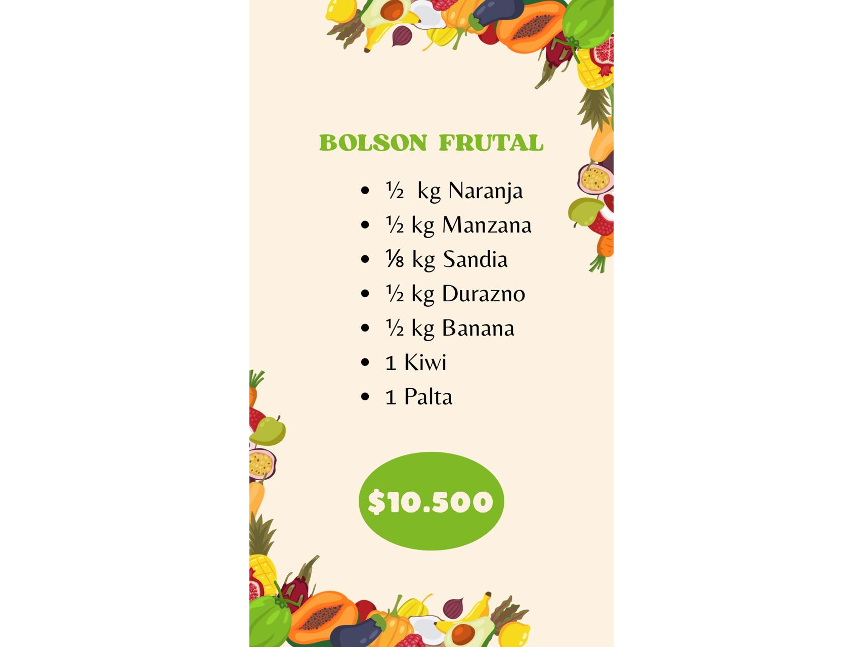 Bolsón Frutal