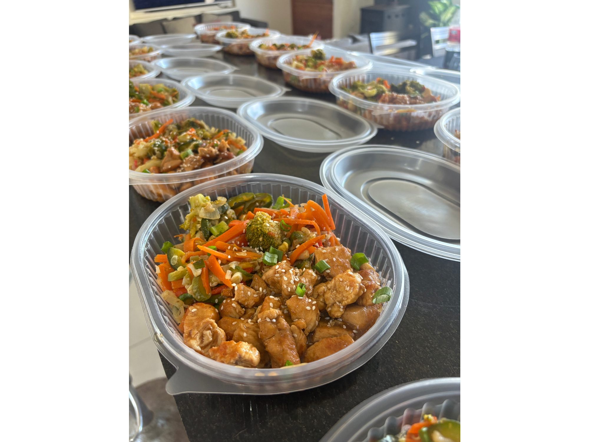 Pollo teriyaki con mix de verduras salteadas