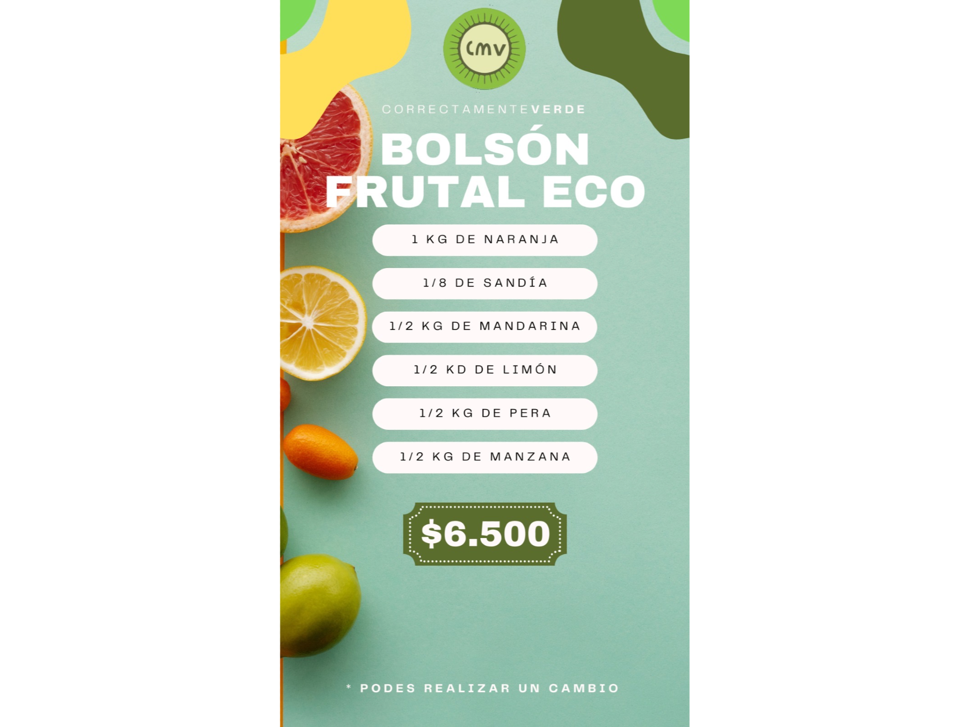 Bolsón FRUTAL economico