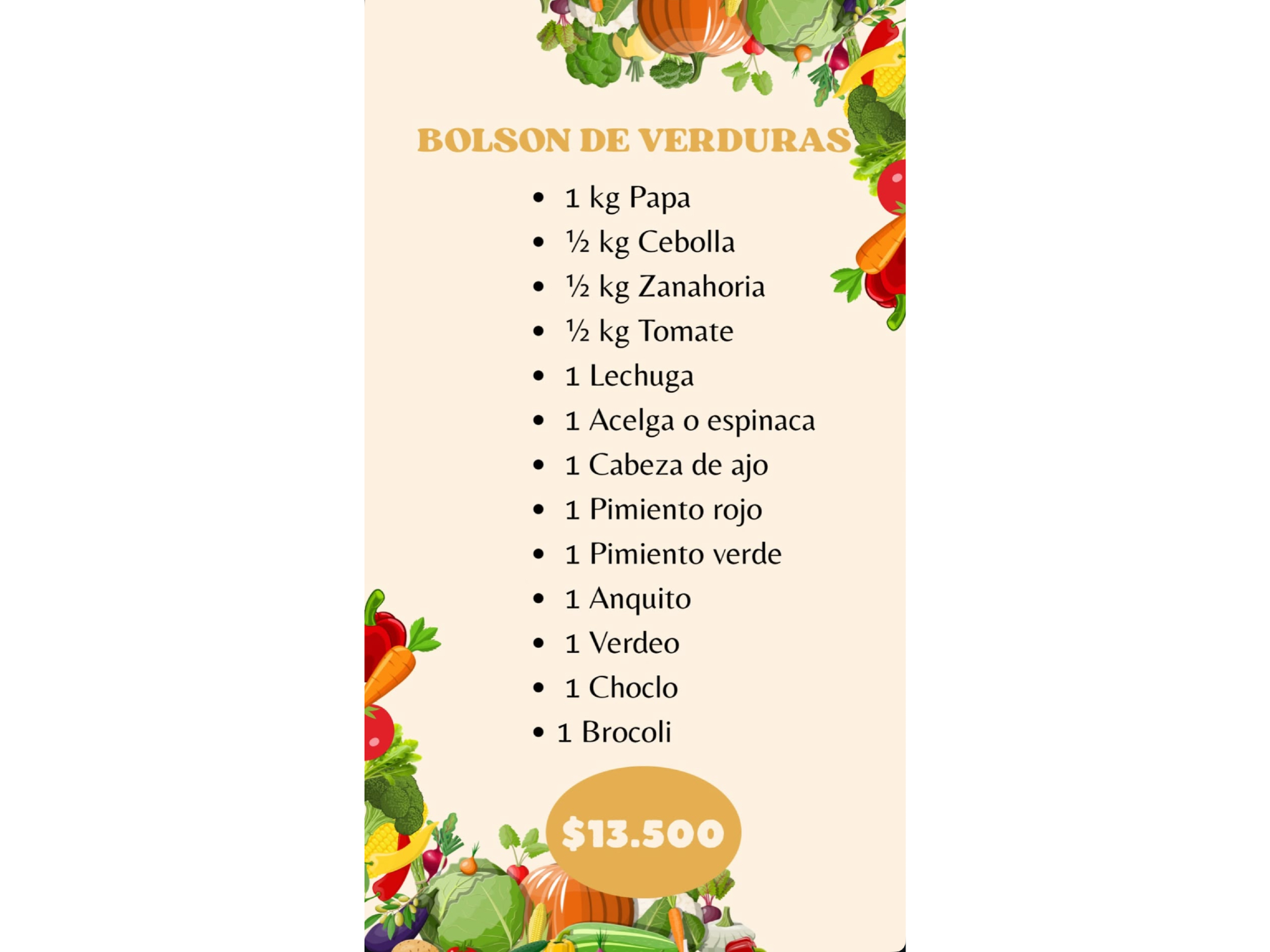 Bolsón Verduras