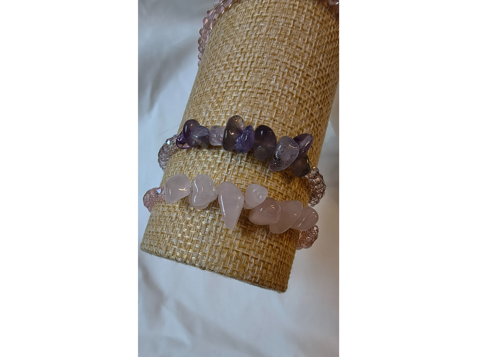 Pulsera Escallas Cuarzo Rosa