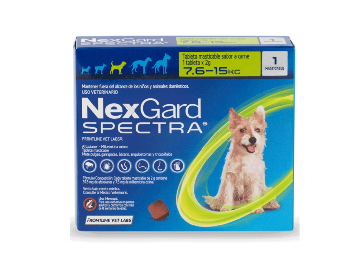 Nexgard Spectra de 7.5 a 15 kg