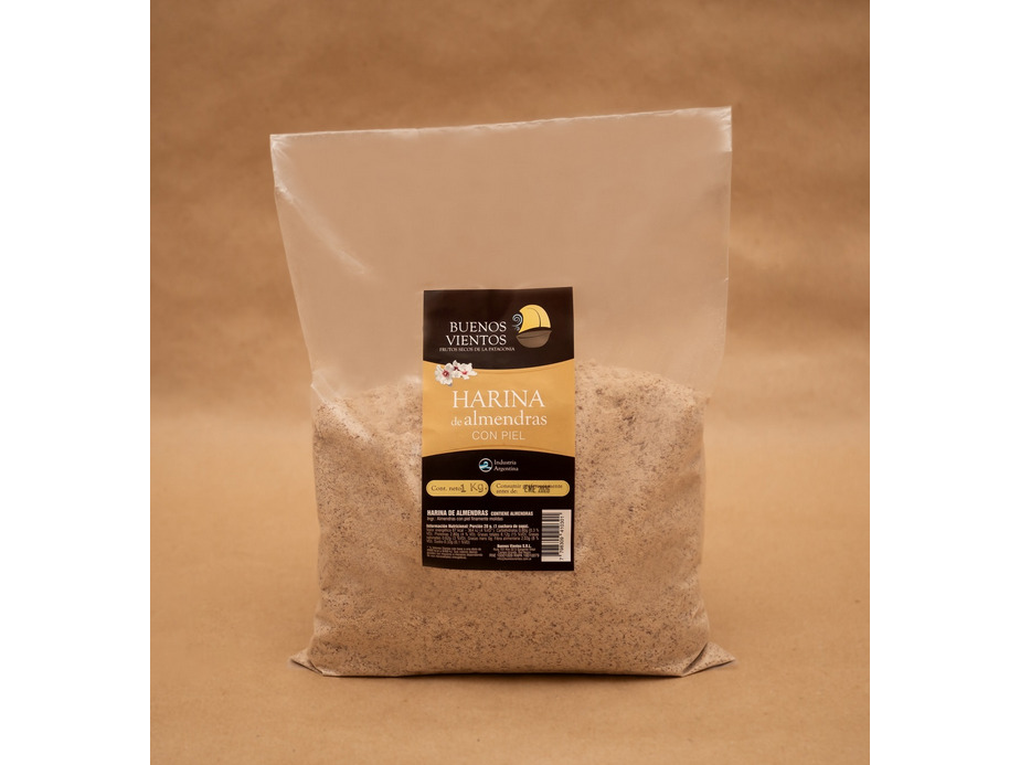 Harina integral de almendras 100% pura de Buenos Vientos