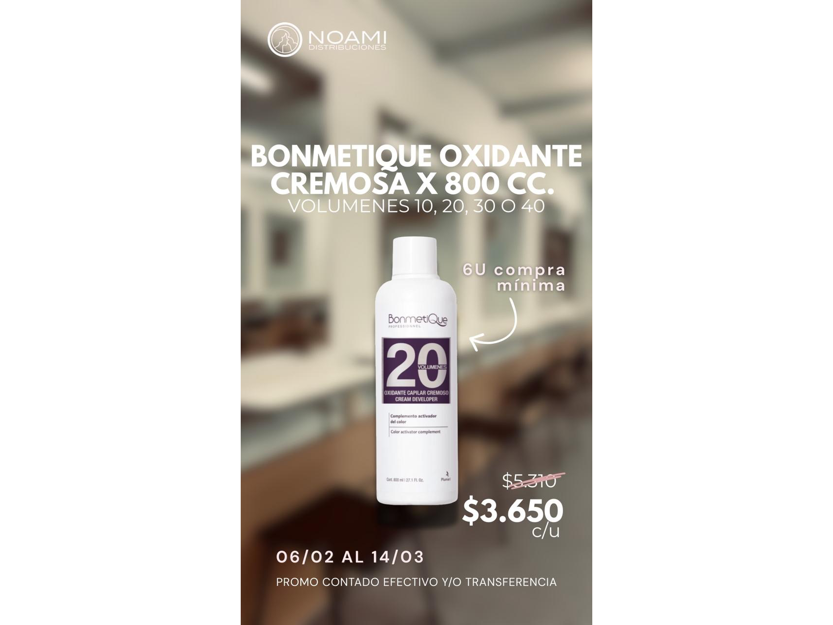 BONMETIQUE - Oxidantes x 800cc. - MÍNIMO 6 UNIDADES