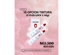 OPCION - 18 TINTURAS (2 UNIDADES X 60grs.)