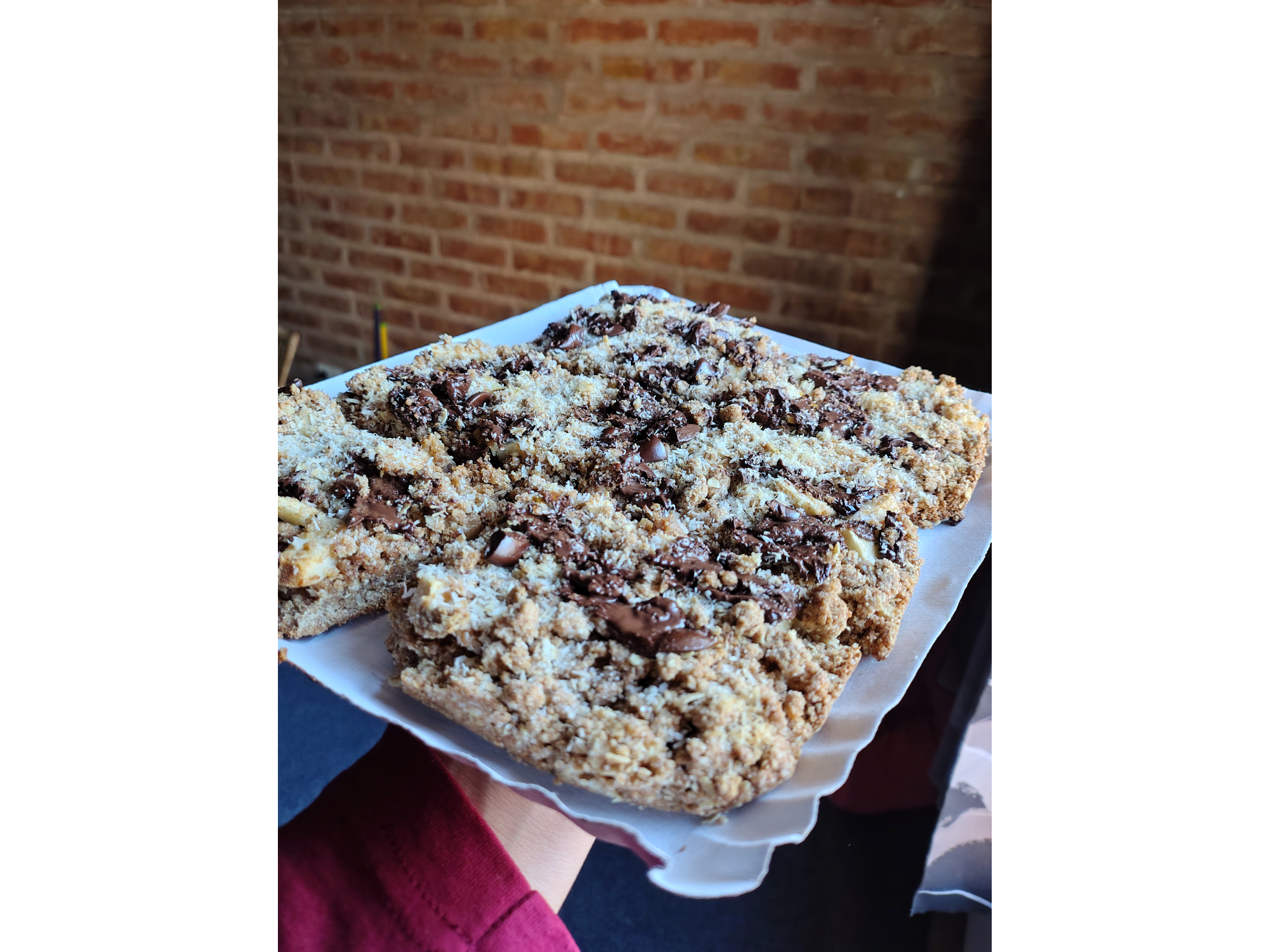 Crumbe integral de manzana y coco