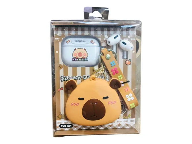 Auricular inalámbrica Capibara con su llavero