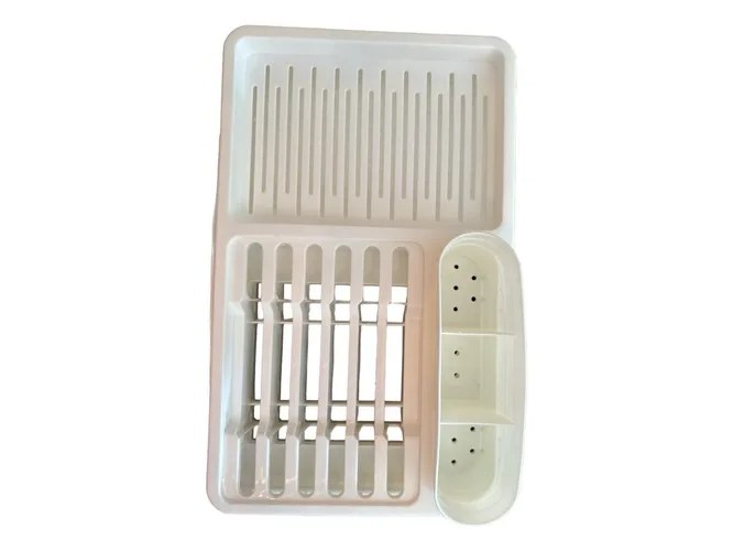 Escurridor de platos con 3 compartimientos