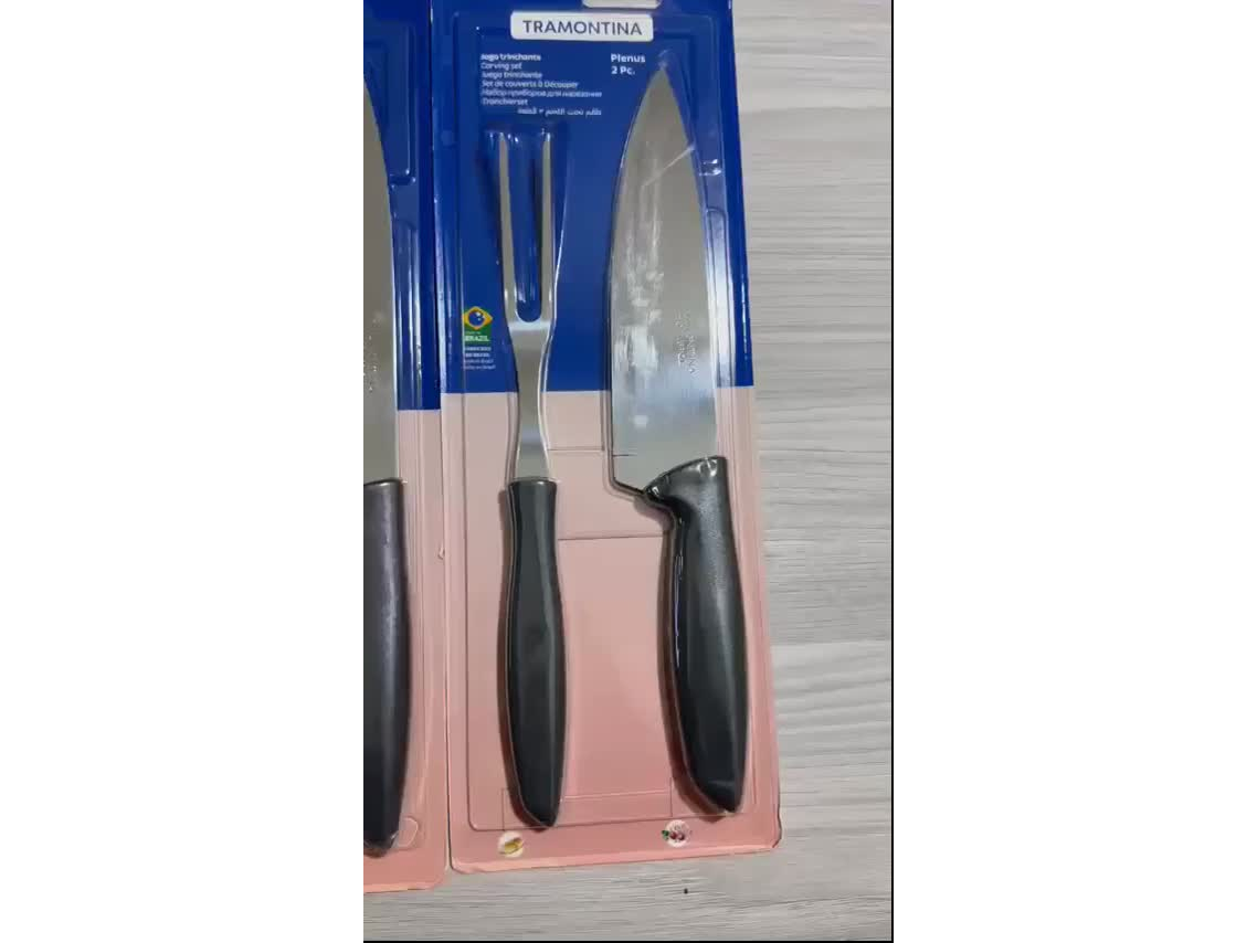 Juego de cuchillo y tenedor tramontina