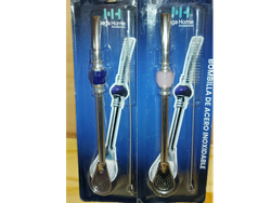 Bombillas de acero inox con piedra de color