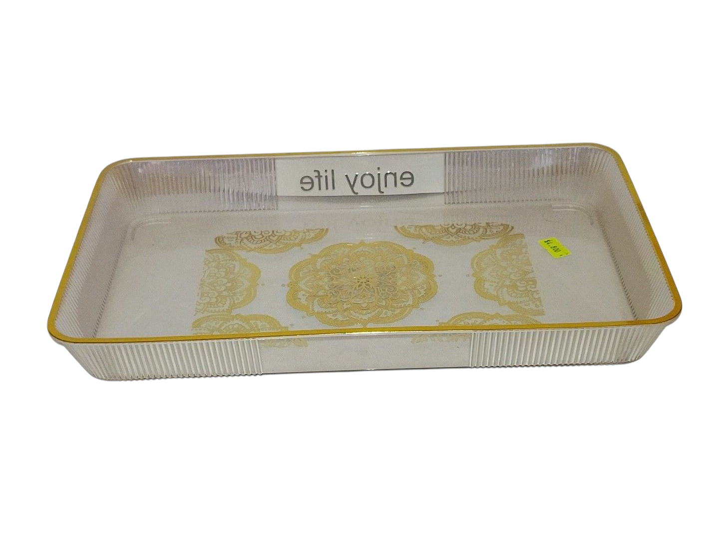 Bandeja Rectangular Diseño antiguo elegante Dorado