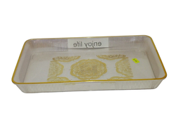 Bandeja Rectangular Diseño antiguo elegante Dorado