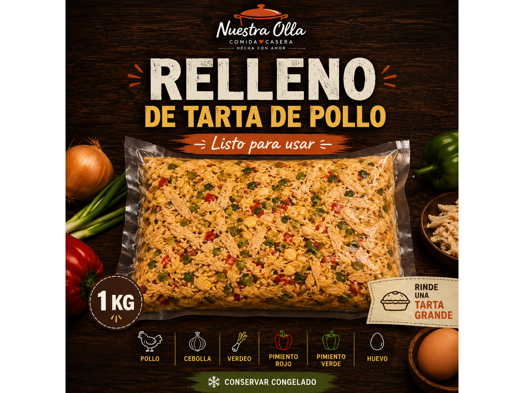 Relleno de Tarta de Pollo x 1kg