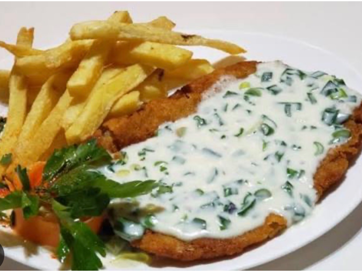 Milanesa al verdeo para compartir