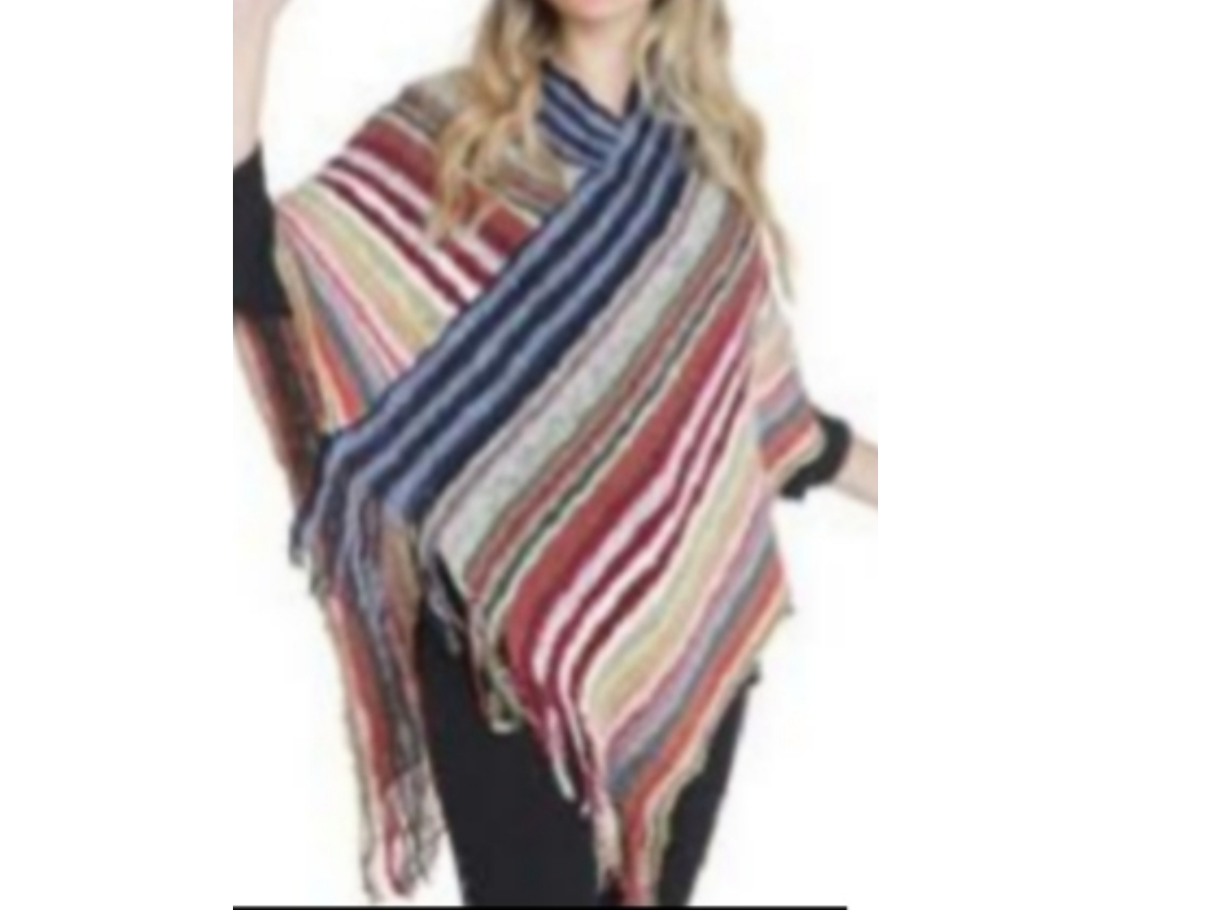 Ponchos lana estampa linea