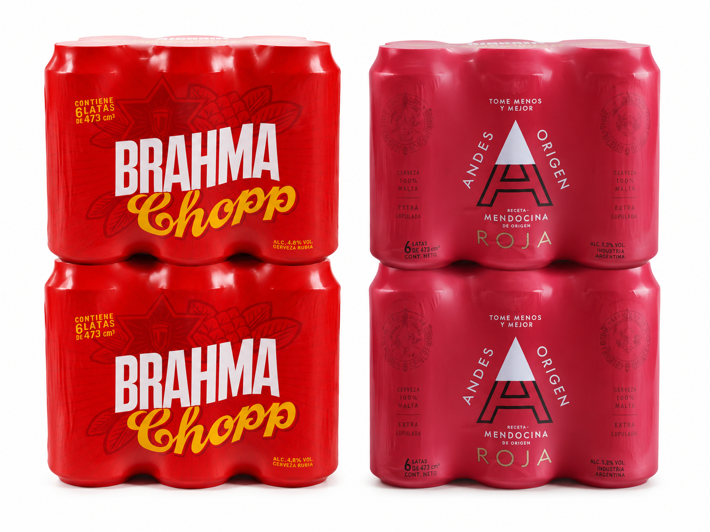 2  Brahma + 2  Andes Roja