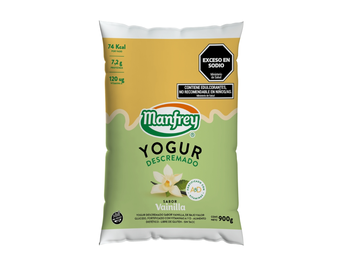 Yogur Descremado Vainilla 900gr