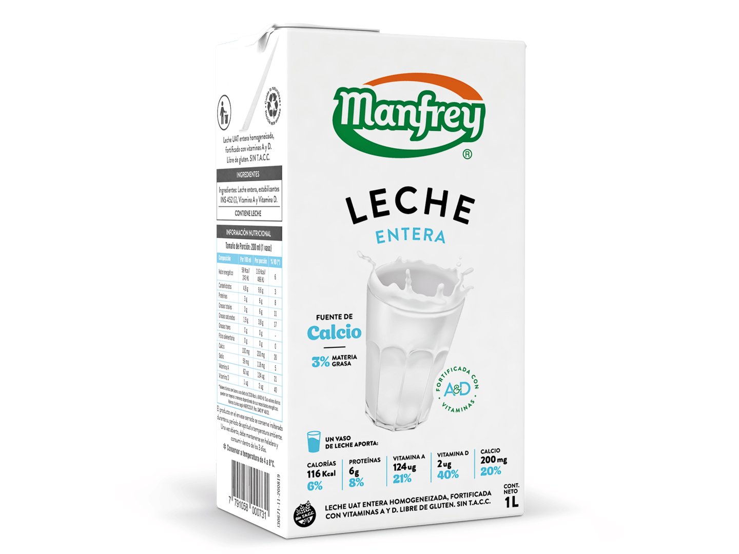 Leche Entera larga vida