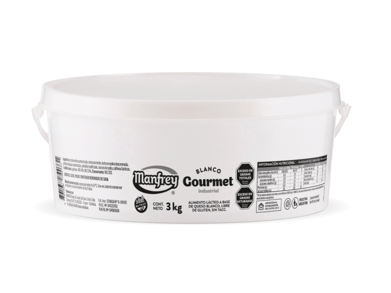 Blanco gourmet industrial x 3 kg LIBRE DE GLUTEN.