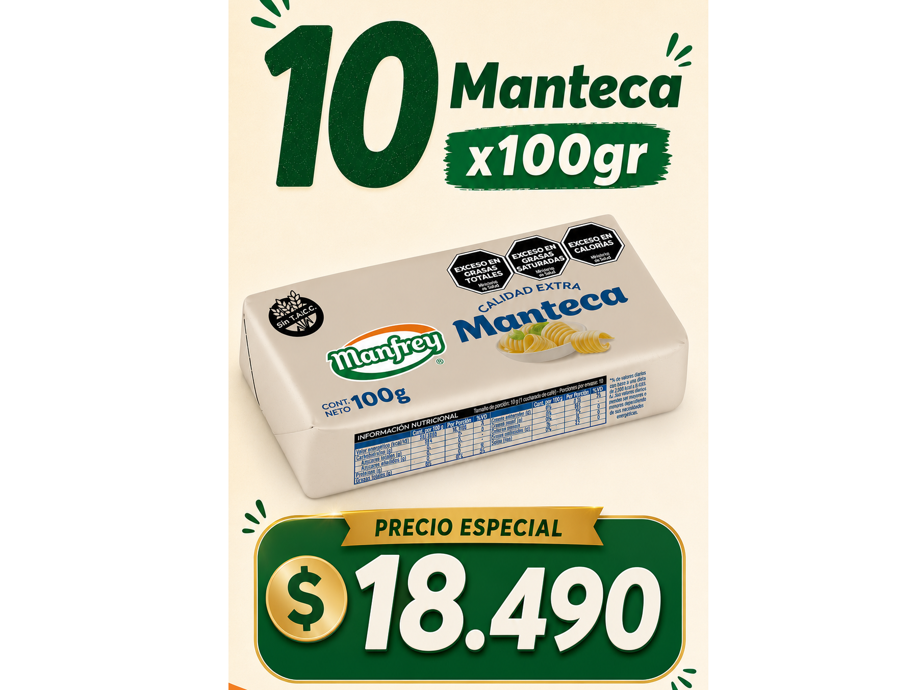 10 Manteca x 100g