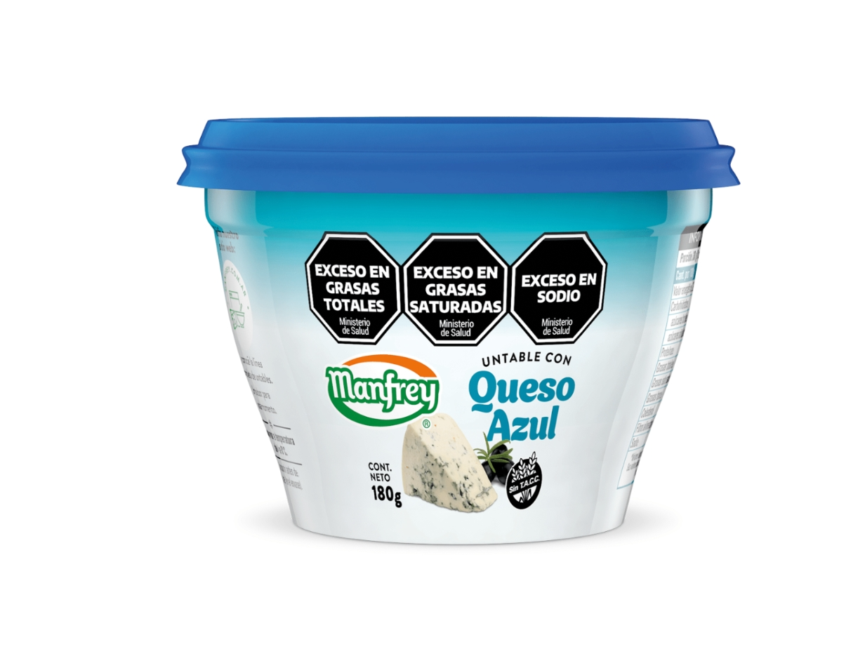 Queso untable Azul