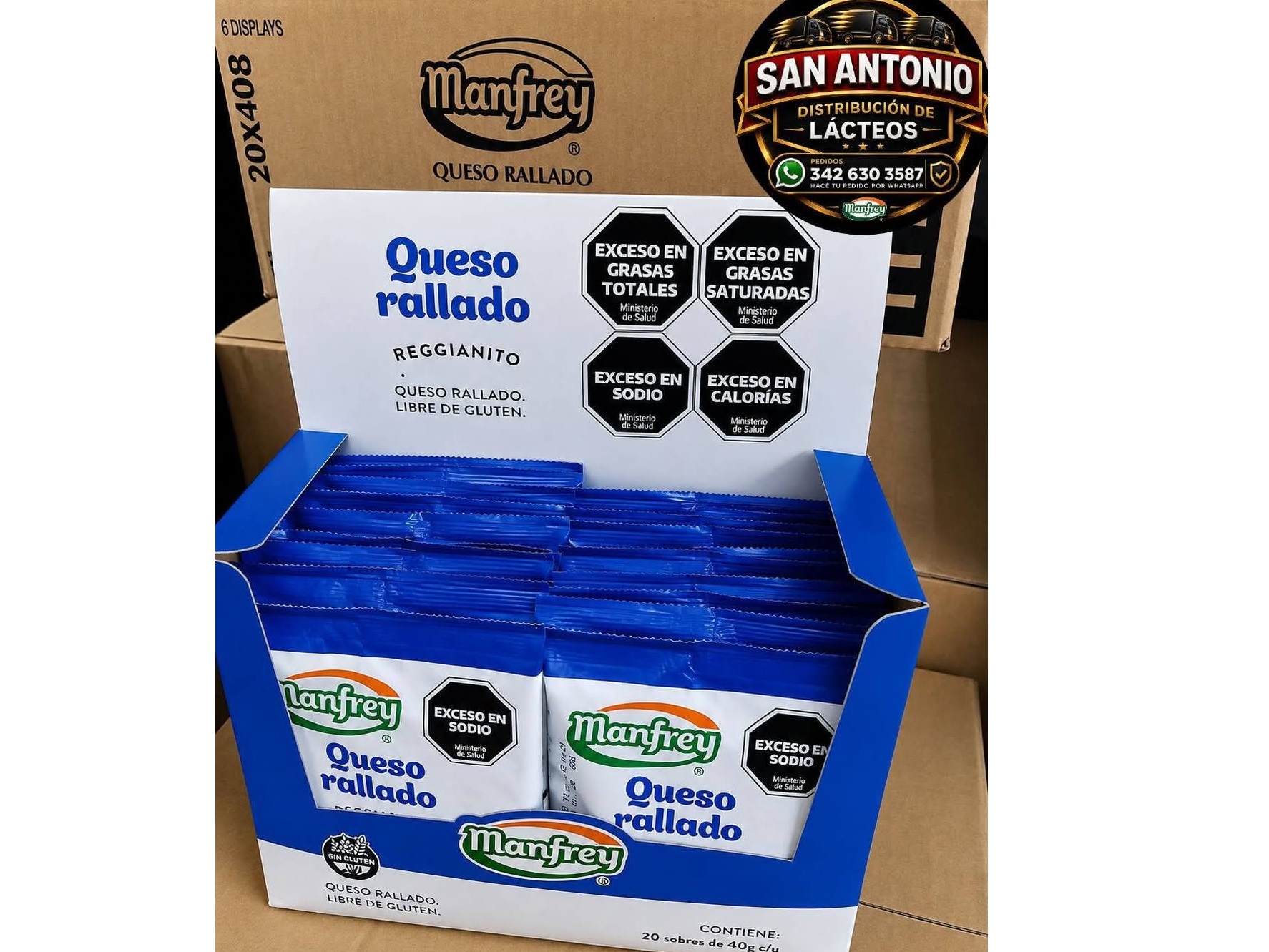 Queso rallado blister x20u